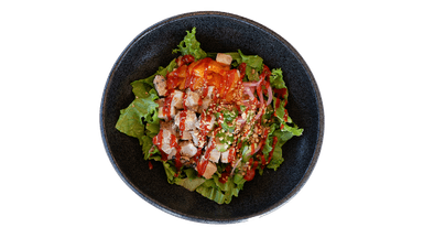 Spicy Pork Bowl poke bowl at Poke Toki Grand Rapids